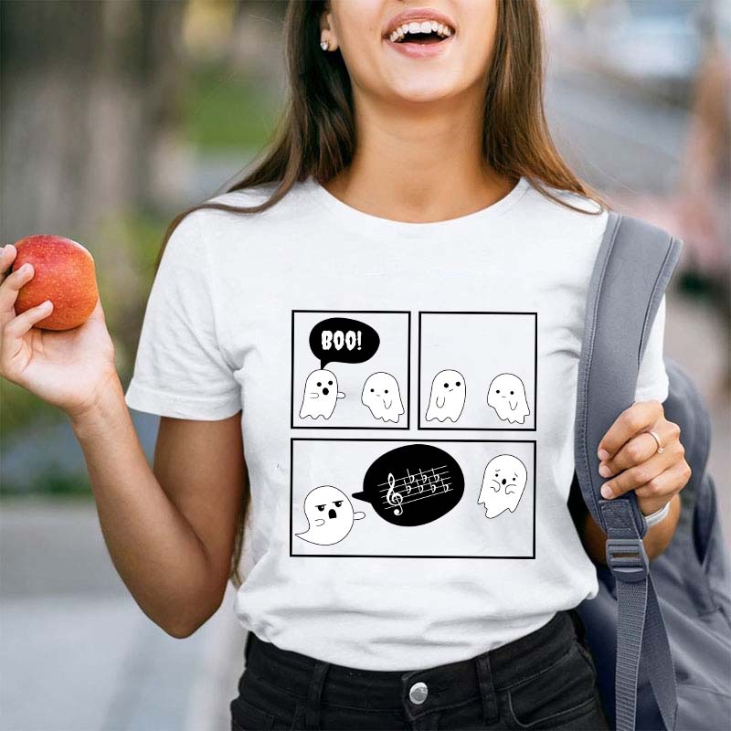 Cute Ghosts Boo Teacher T-Shirt