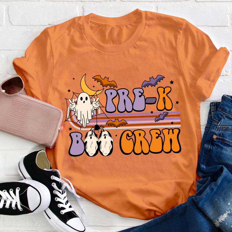 Personalized Grade Boo Crew Teacher T-Shirt