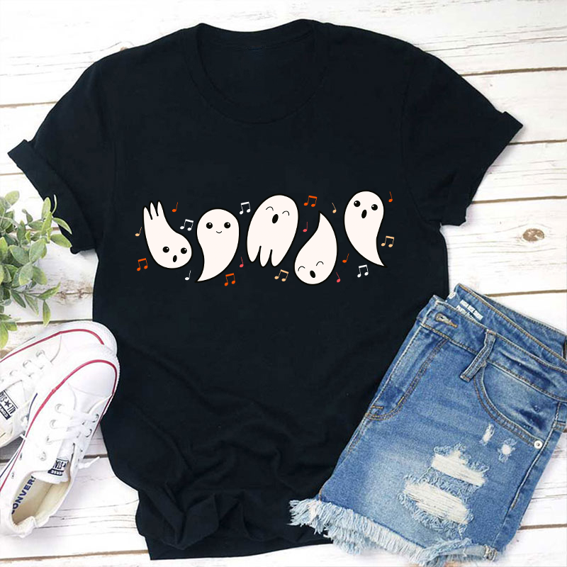 Halloween Ghosts love to sing Teacher T-Shirt