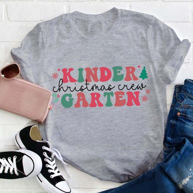 Personalized Grade Christmas Crew Teacher T-Shirt