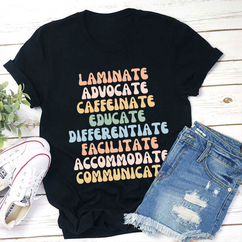Educate Differentiate Teacher T-Shirt