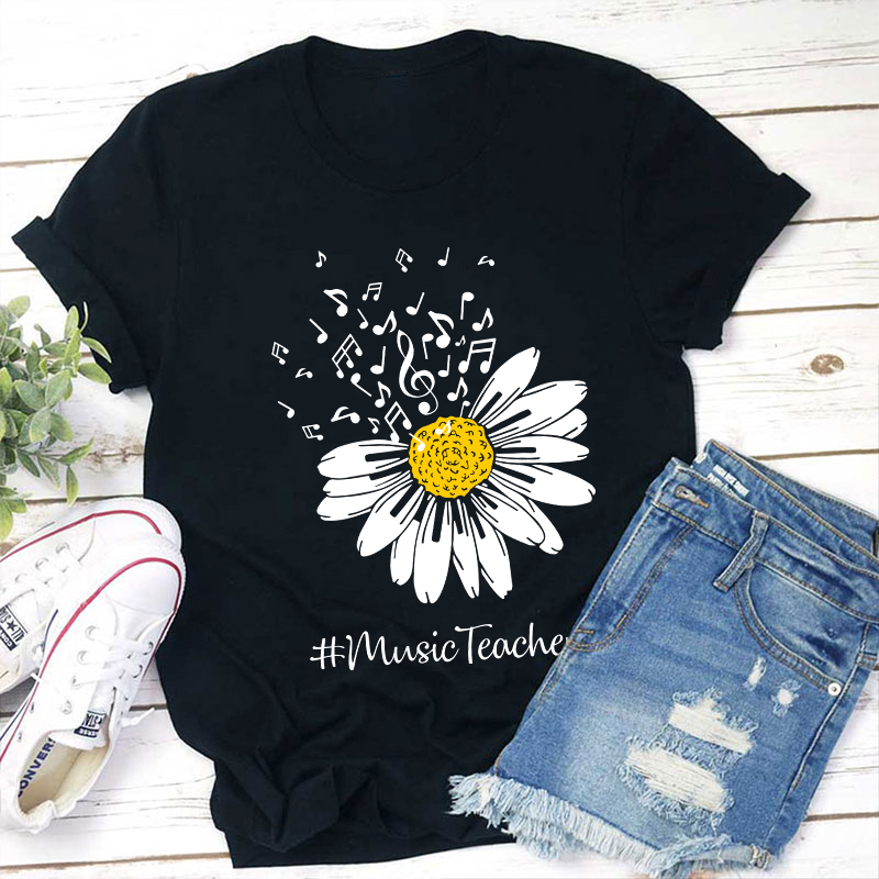 Sunflower Music Teacher T-Shirt
