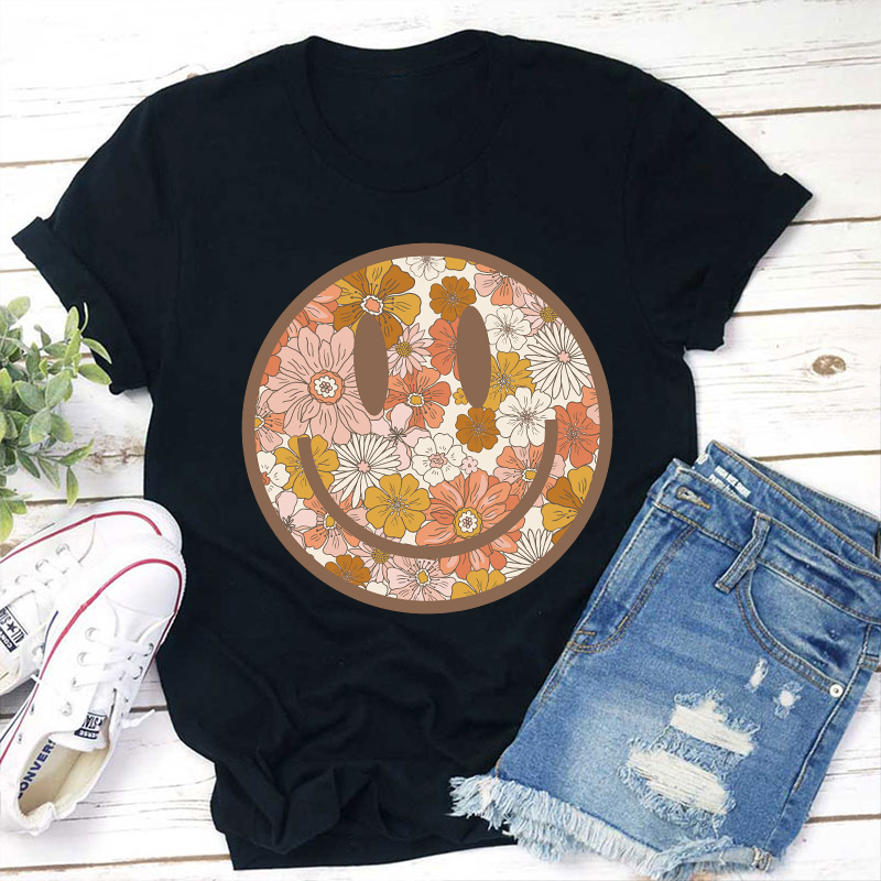 Smiling Flower Teacher T-Shirt