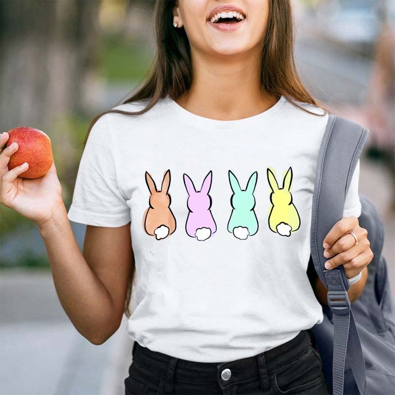Pastel Bunnies Teacher T-Shirt