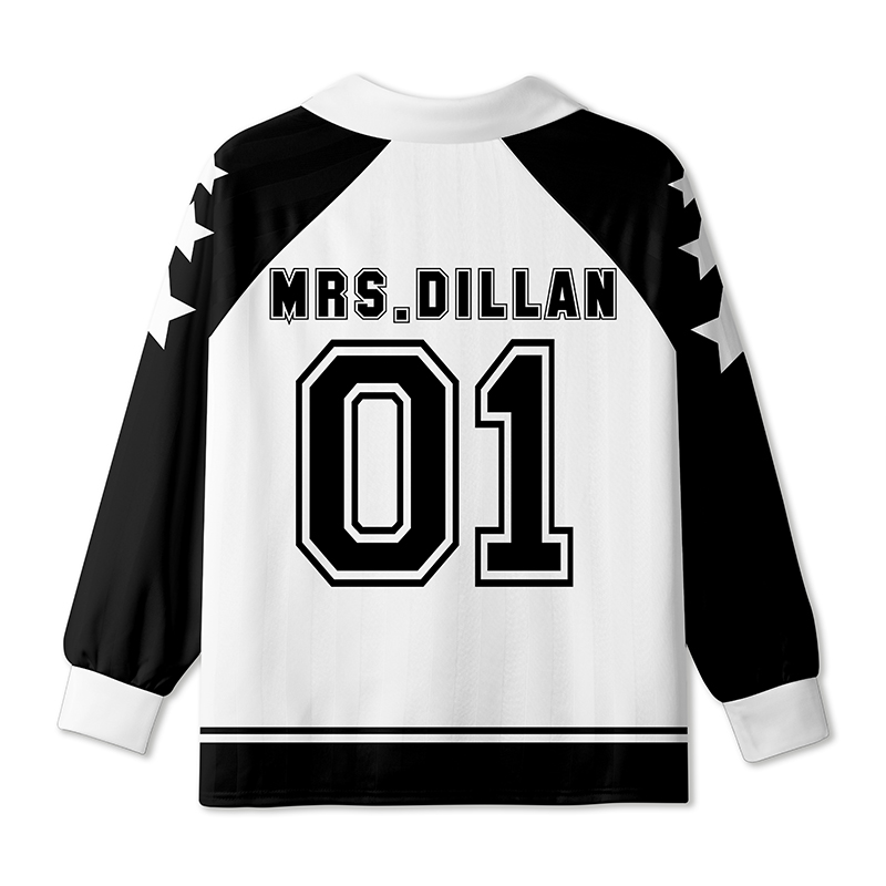 Personalized Grade And Name Teacher Long Sleeve Collar Jersey