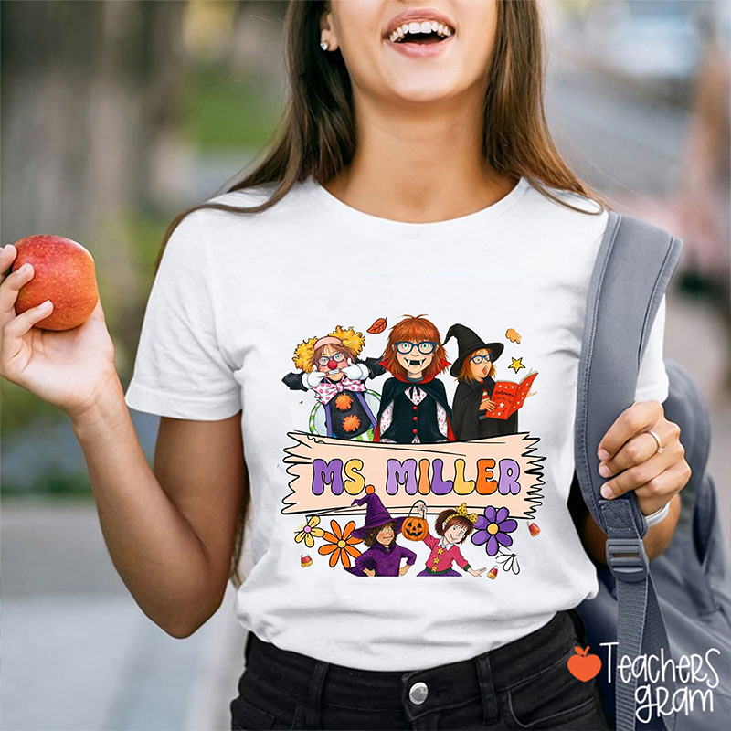 Personalized Little Witch Teacher T-Shirt