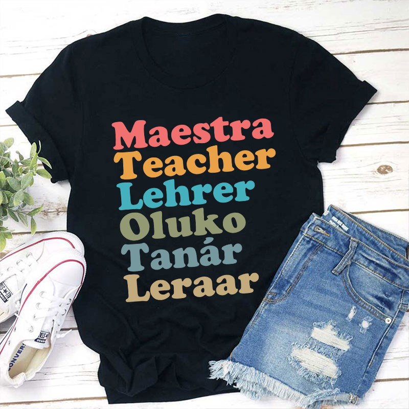 Bilingual Educator Multilingual Teacher T-Shirt