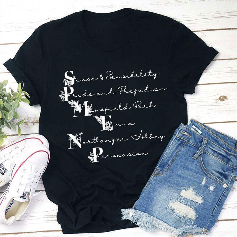Jane Austen Bookish Teacher T-Shirt