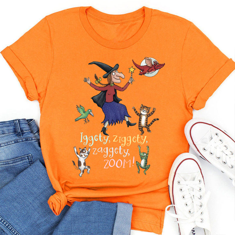 Room On The Broom Iggety Ziggety Teacher T-Shirt