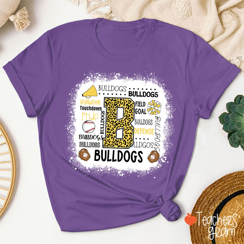 Personalized Team Typography Mascot Teacher T-Shirt