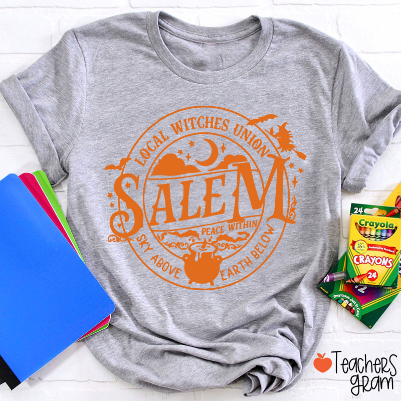 Local Witches Union Salem Halloween Teacher T-Shirt