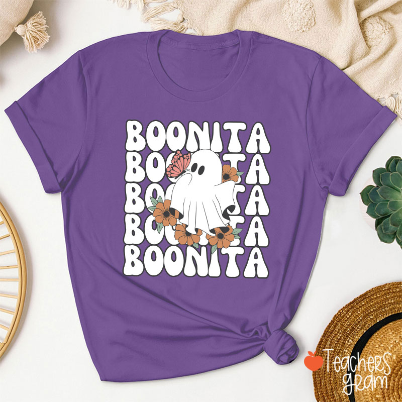 Boonita Cute Ghost Spanish Teacher T-Shirt
