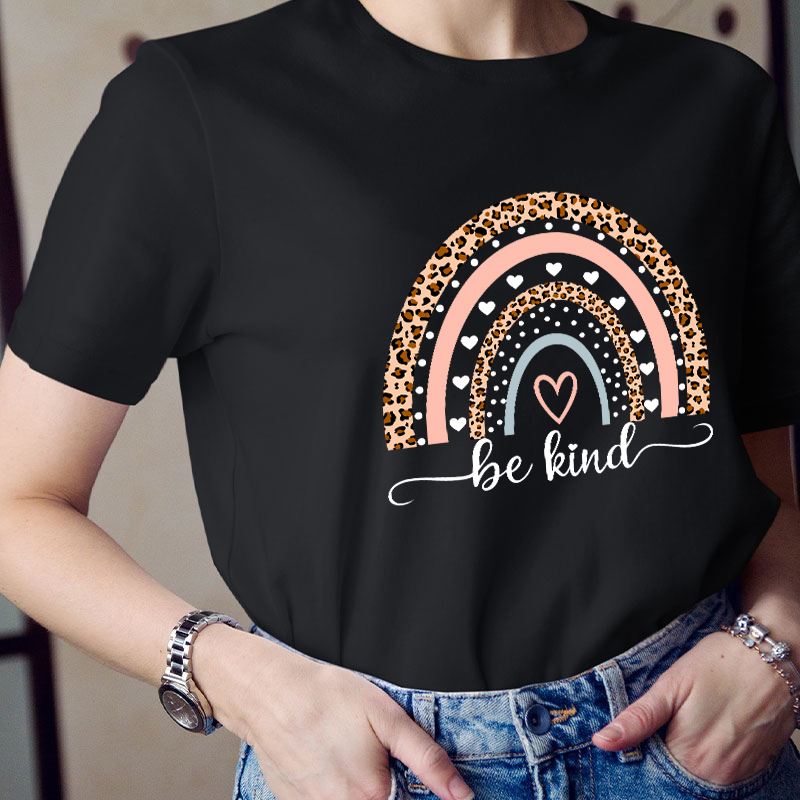 Be Kind Rainbow Teacher T-Shirt