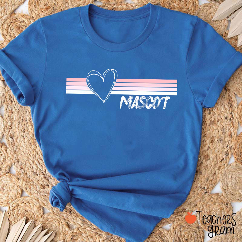 Personalized Mascot Distressed Retro School Spirit Teacher T-Shirt