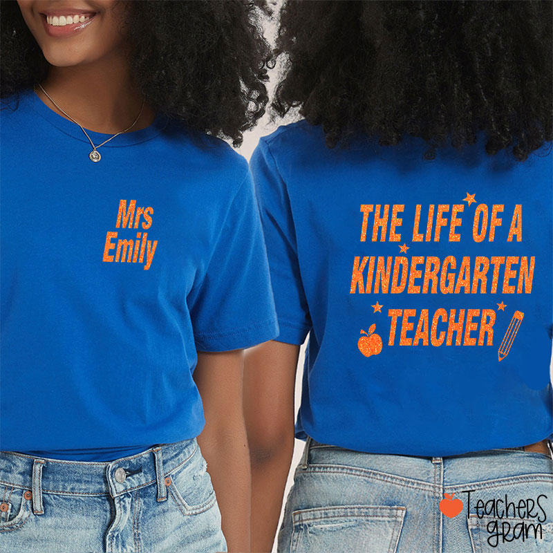Personalized Name And Grade In My Showgirl Era Teacher Two Sided T-Shirt