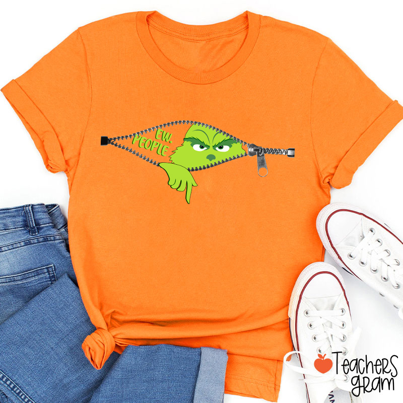 Ew People Christmas Teacher T-Shirt