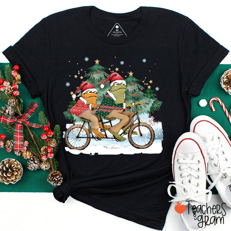 Frog And Toad Christmas Teacher T-Shirt
