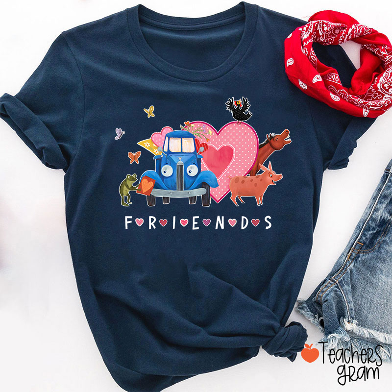 Friends Happy Valentine's Day Teacher T-Shirt