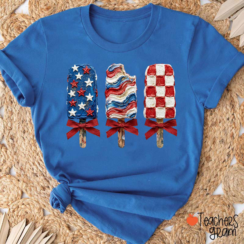 Patriotic Popsicle Teacher T-Shirt