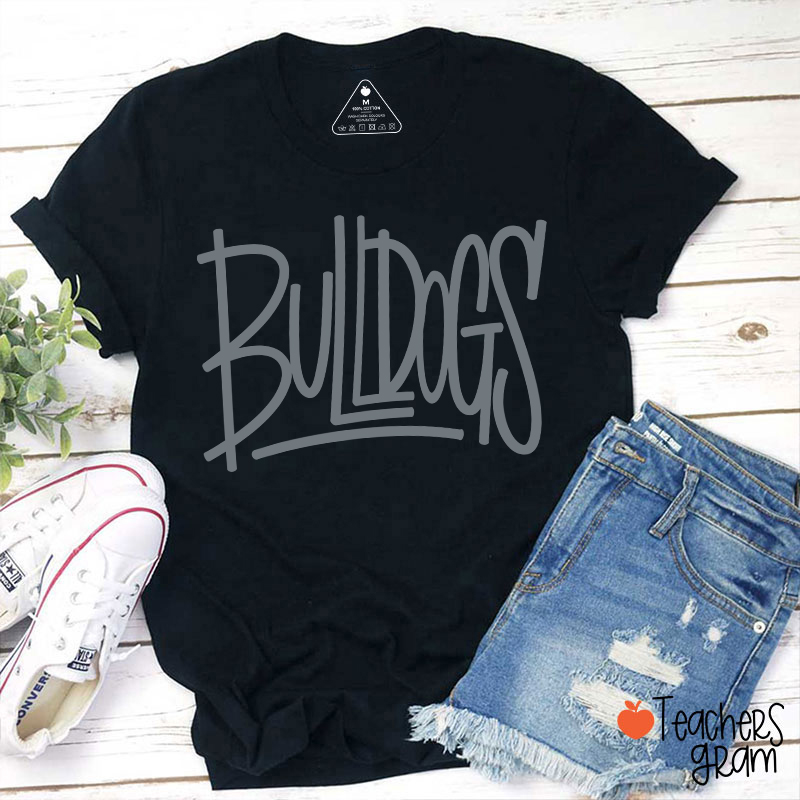 Personalized Mascot Simple Script Teacher T-Shirt