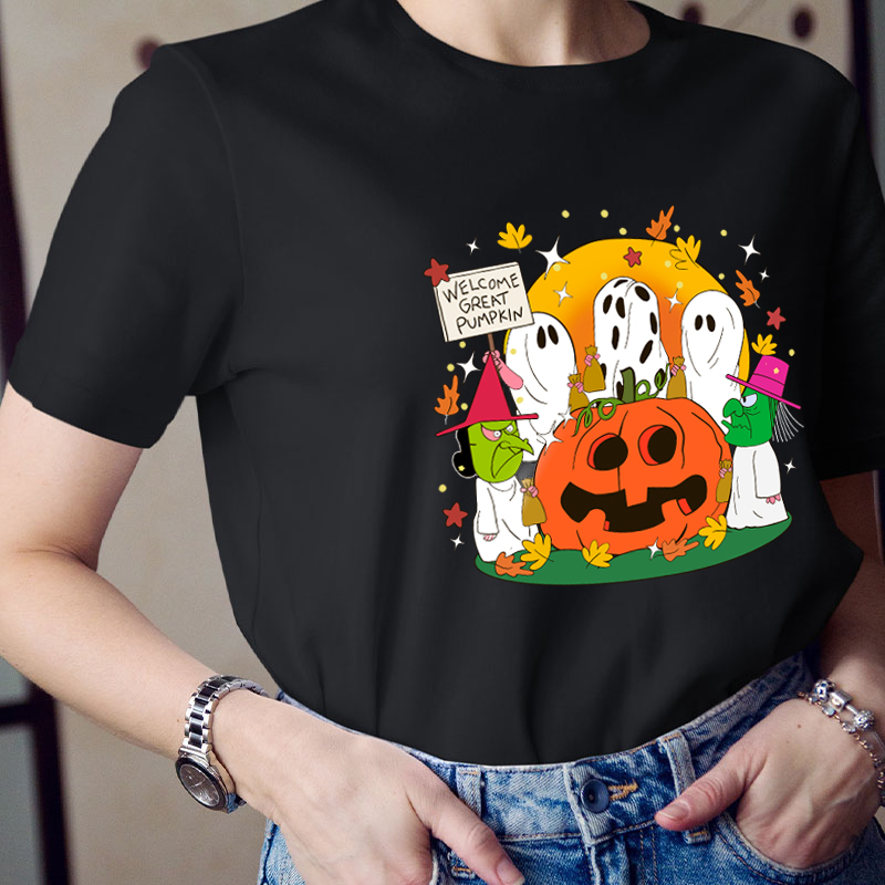 Welcome Great Pumkin Teacher T-Shirt