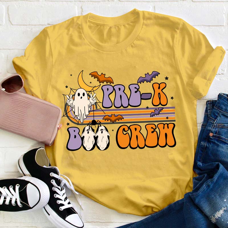 Personalized Grade Boo Crew Teacher T-Shirt
