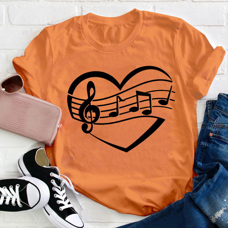 Musical Heart Teacher T-Shirt