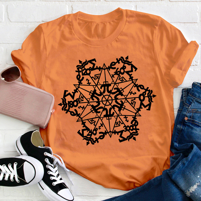 Pi Snowflakes Teacher T-Shirt