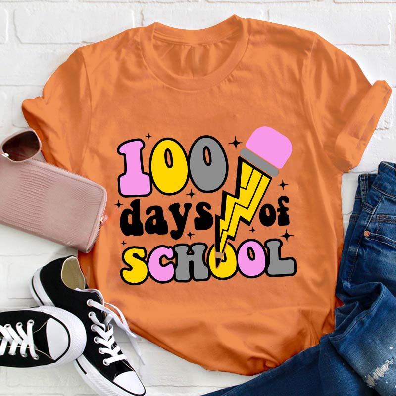 100 Days Of School Teacher T-Shirt