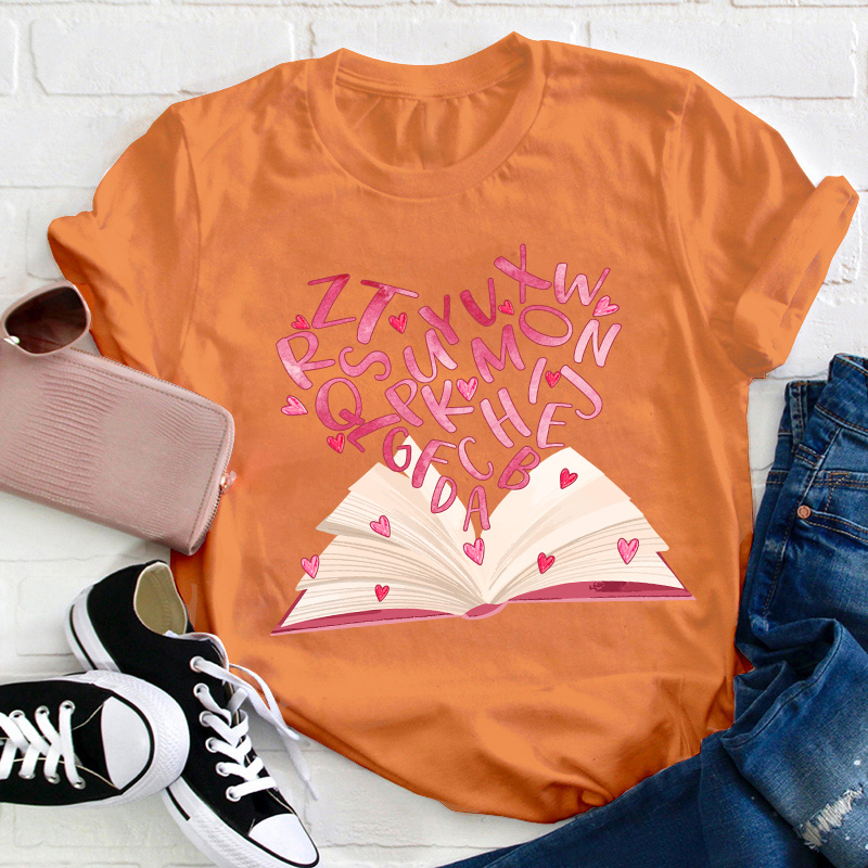 Love In Book Teacher T-Shirt