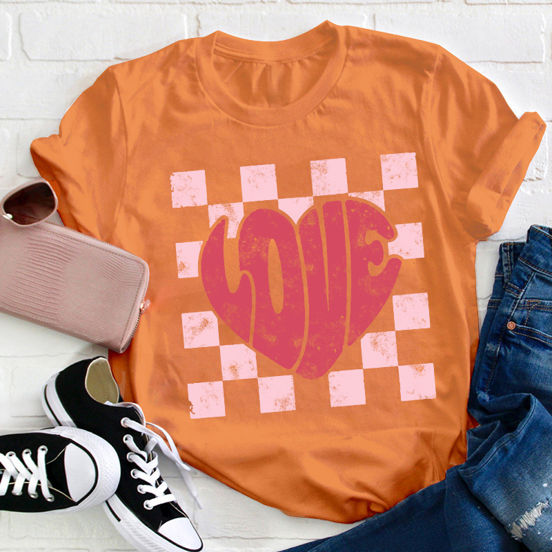 Retro Love Teacher T-Shirt