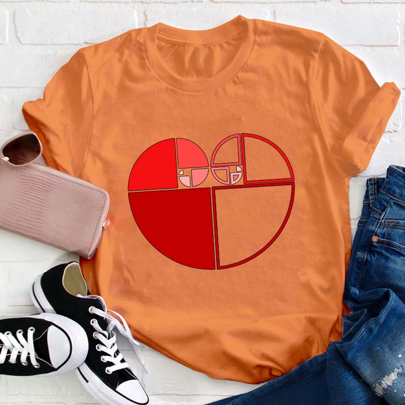 Geometric Love Teacher T-Shirt