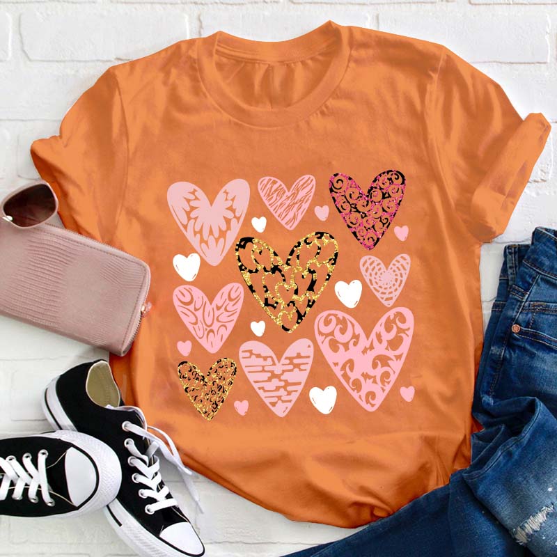 All Kind Of Hearts Teacher T-Shirt