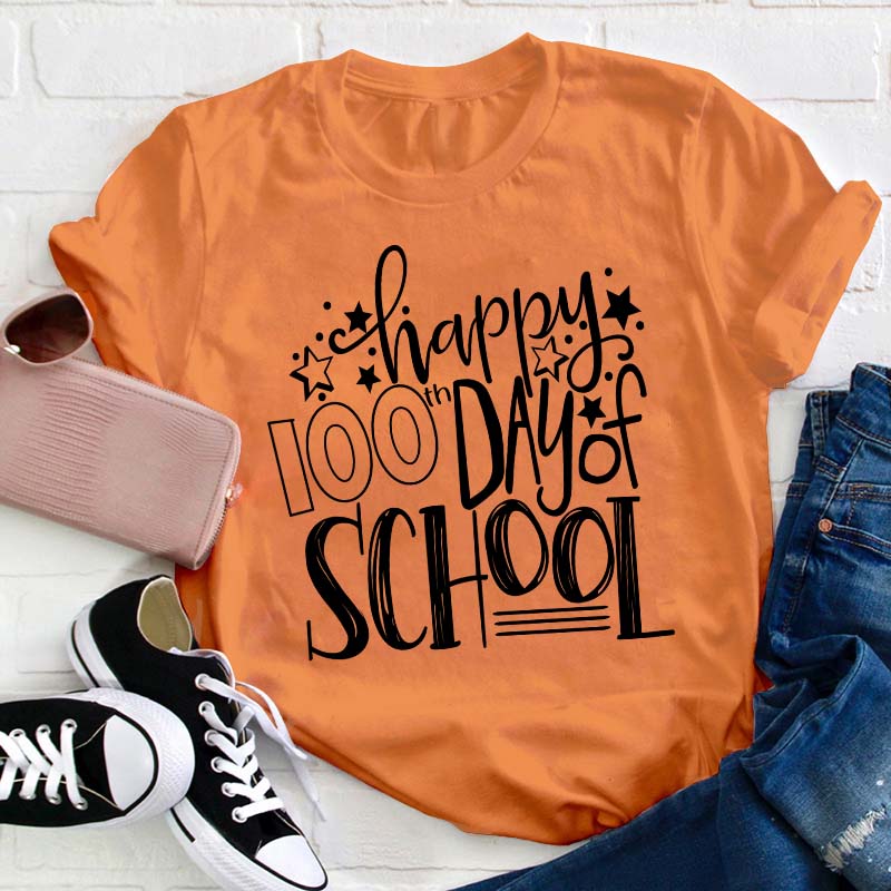 Happy 100th Day Of School Teacher T-Shirt