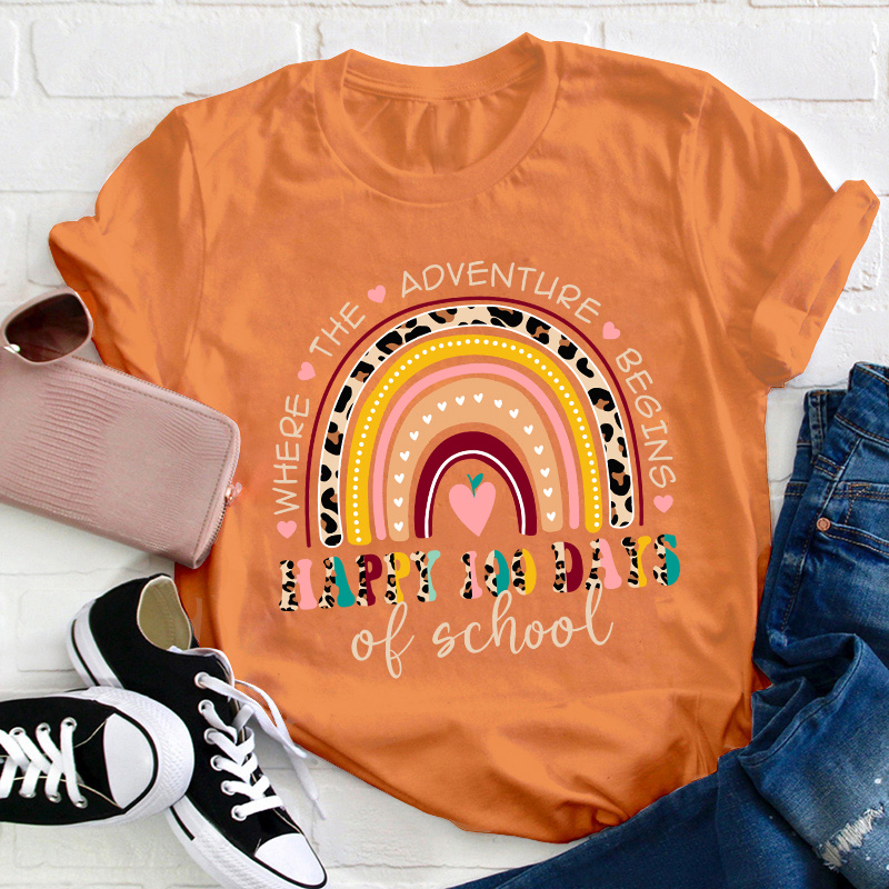 Happy 100 Days Of Shool Teacher T-Shirt