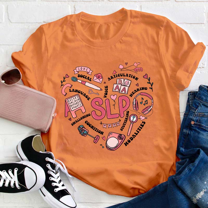 Slp Heart Teacher T-Shirt