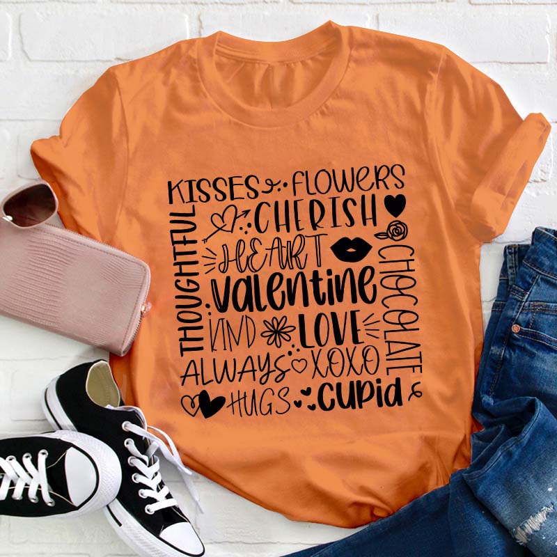 Valentine Love Teacher T-Shirt