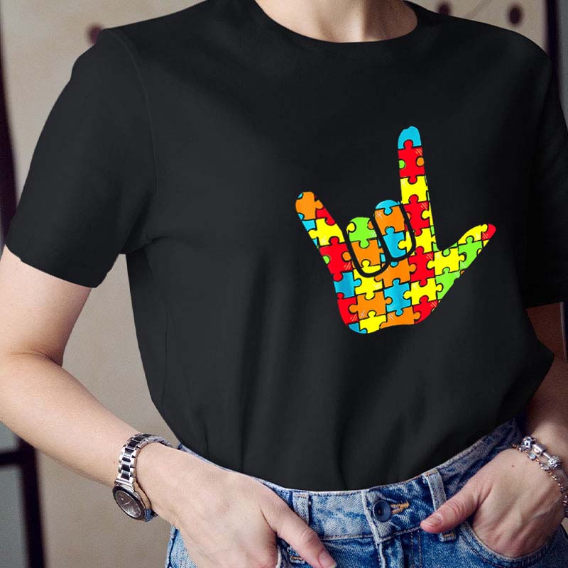 Autism Rock On Teacher T-Shirt