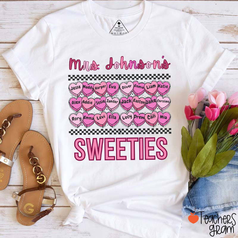 Personalized Name And Students Sweeties Teacher T-Shirt