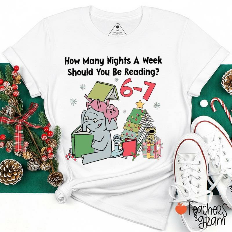 Funny Six Seven Meme Reading Children's Books Teacher T-Shirt