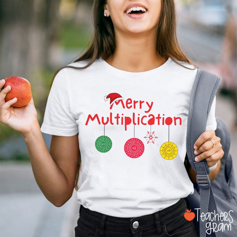 Multiplication Christmas Teacher T-Shirt