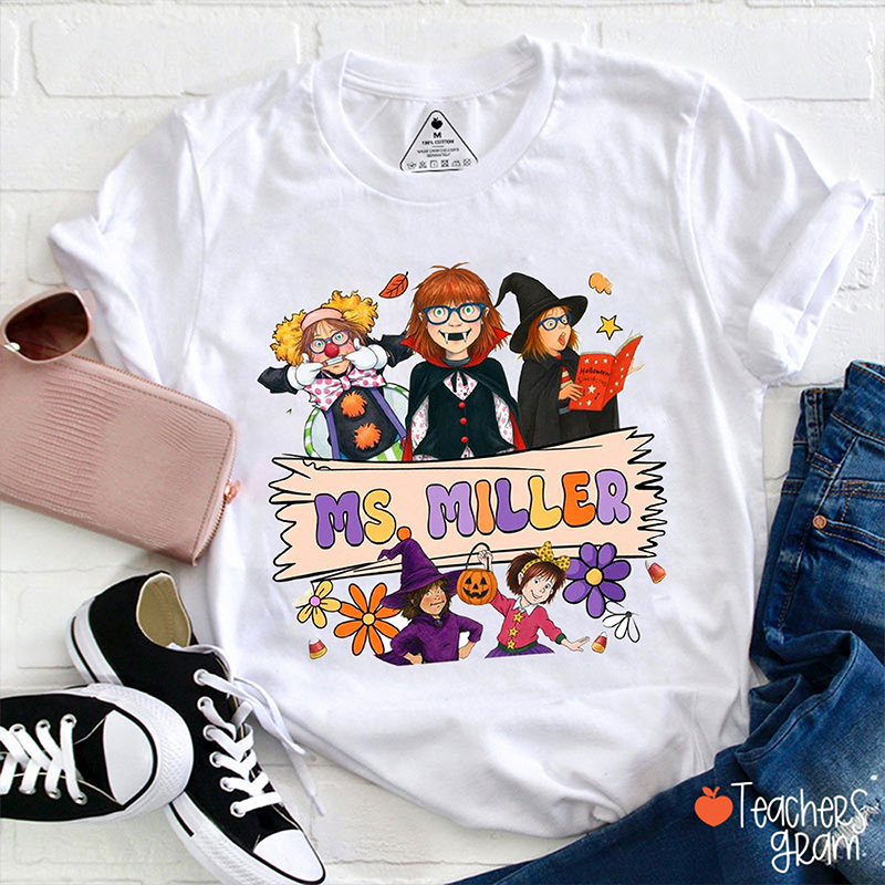 Personalized Little Witch Teacher T-Shirt