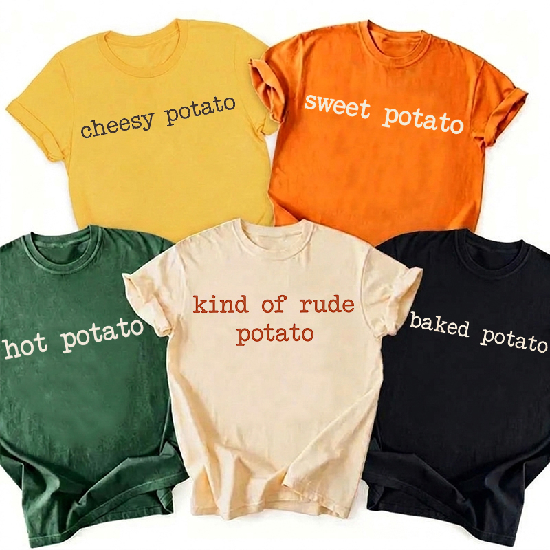 Personalized Vintage Potato Word Tee Collection Teacher T-Shirt
