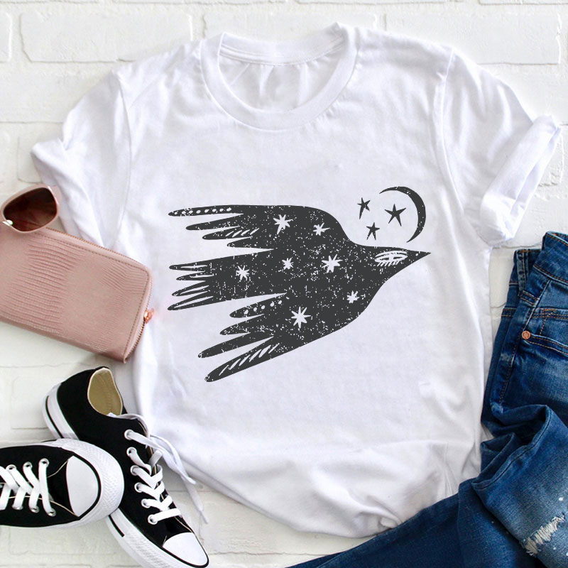 Celestial Bird Flying Bird Teacher T-Shirt