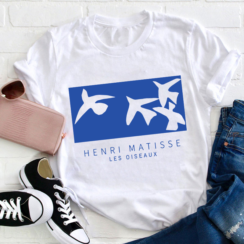 Les Oiseaux Henri Matisse Painting Teacher T-Shirt