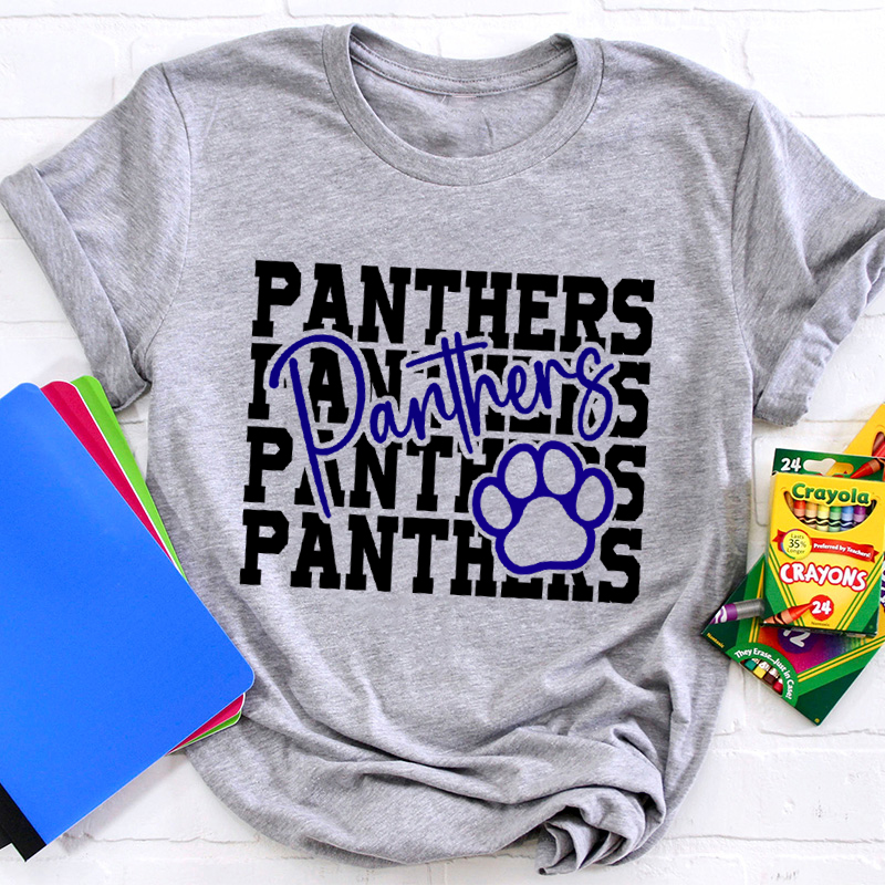 Personalized School Mascot Double Layer Design Cute Icon Teacher T-Shirt