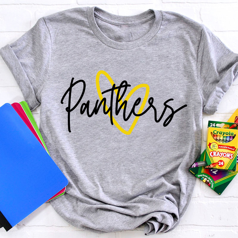 Personalized School Spirit Mascot Simple Love Teacher T-Shirt