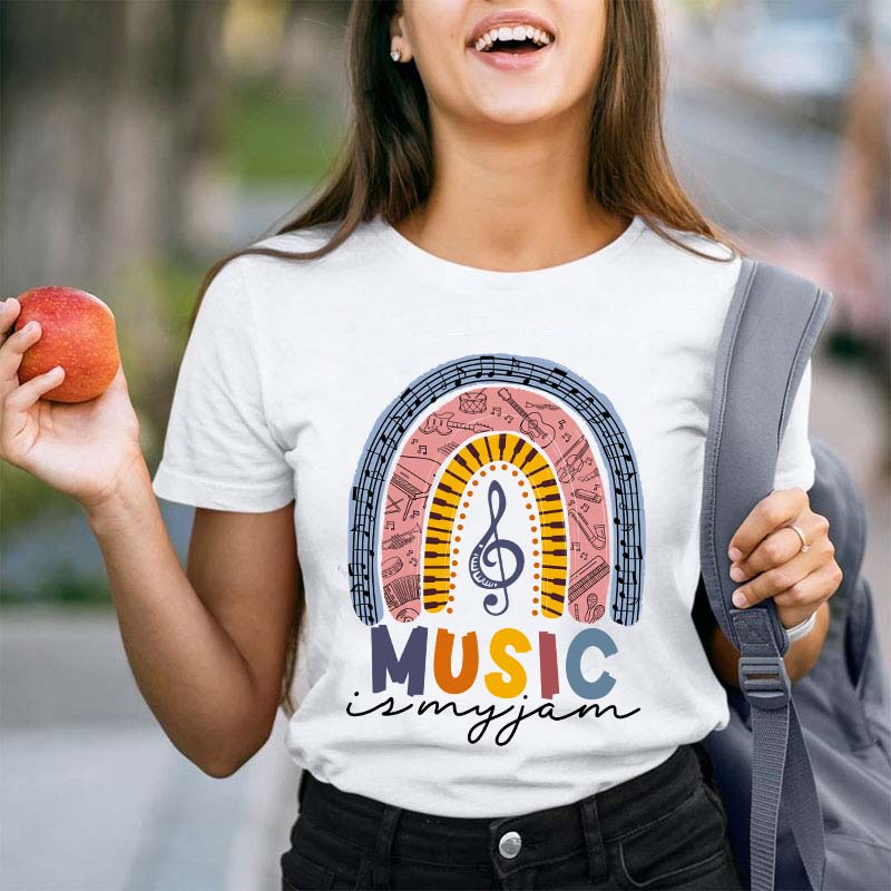 Music Is My Jam Teacher T-Shirt