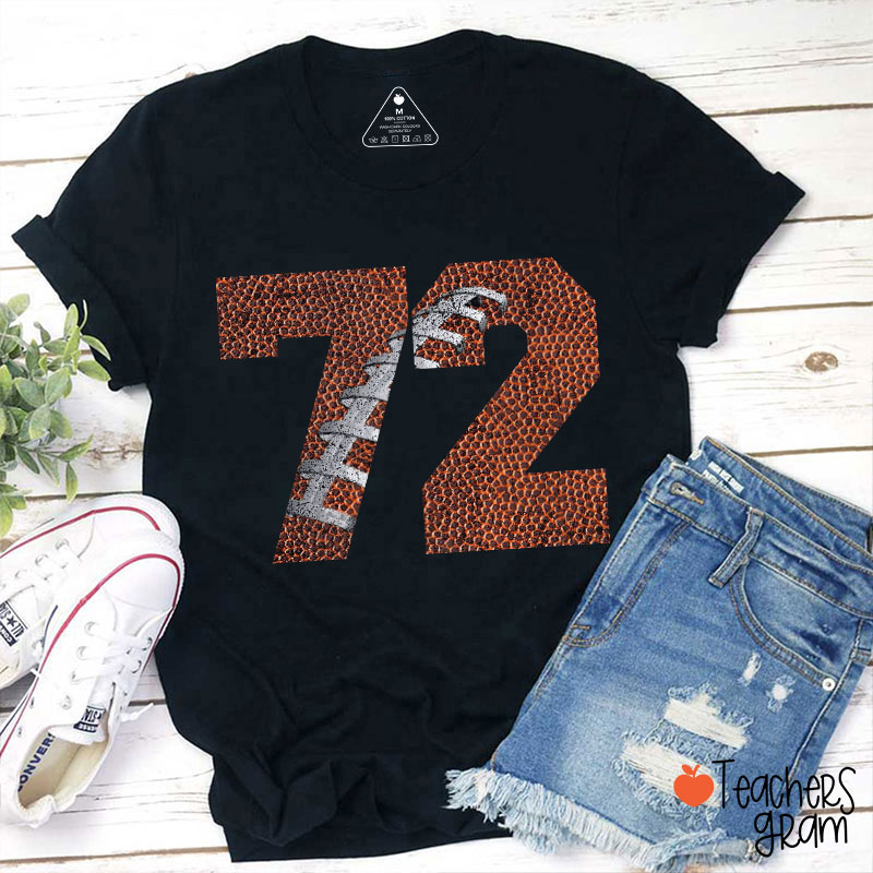 Personalized Number Game Day Teacher T-Shirt
