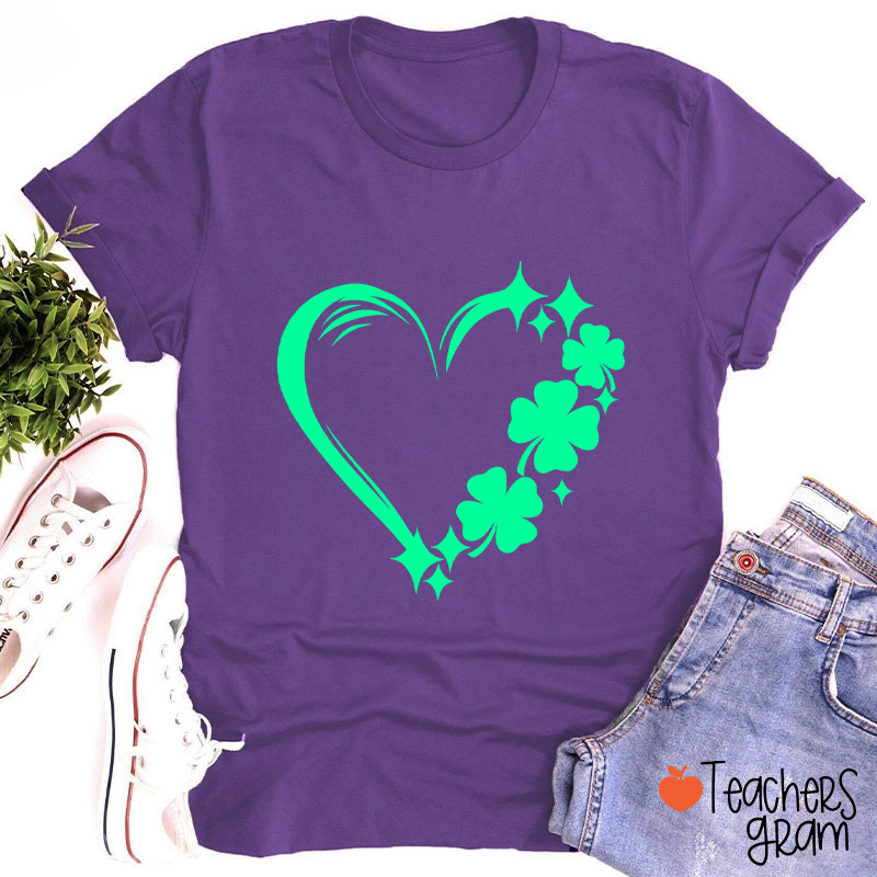 Heart Clove Teacher T-Shirt